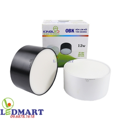 Đèn led ống bơ tán quang kingled 12W OBK 12